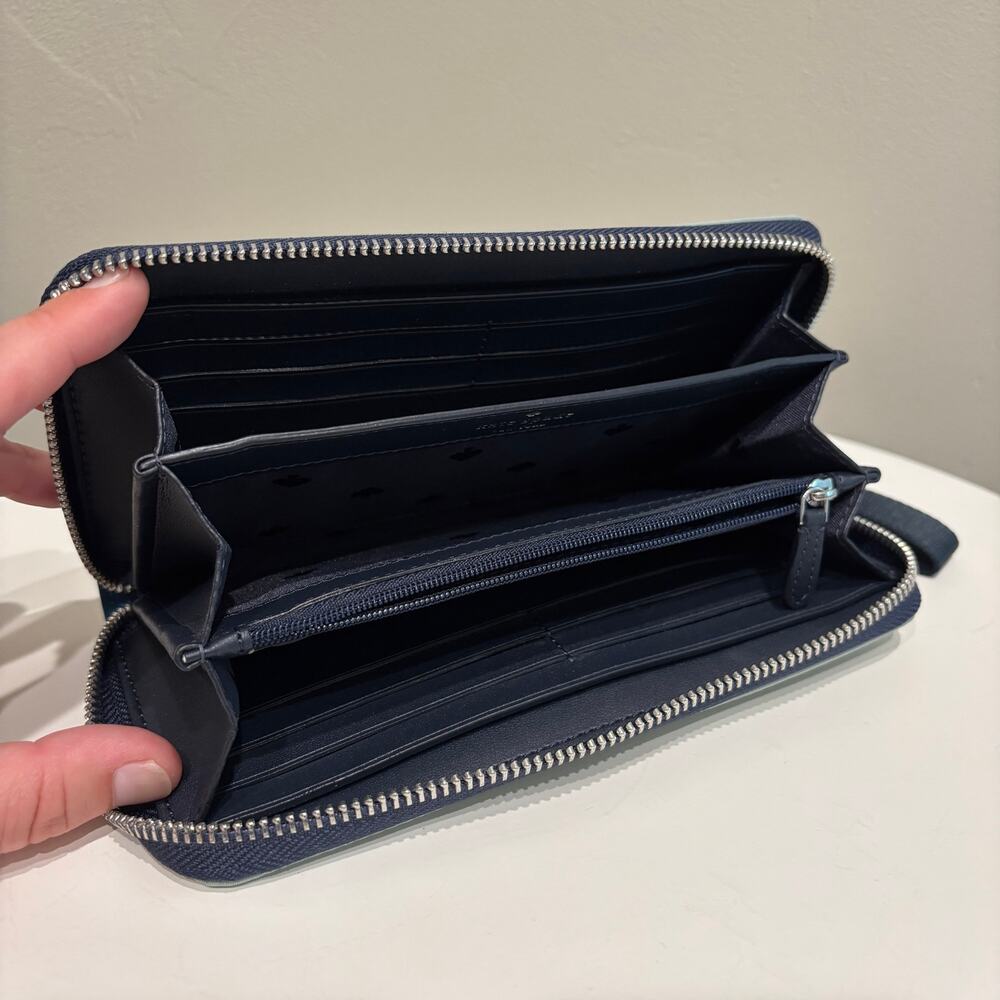 Kate Spade Chelsea Large Continental Wallet Blue Two Tone - Picture 6 of 8
